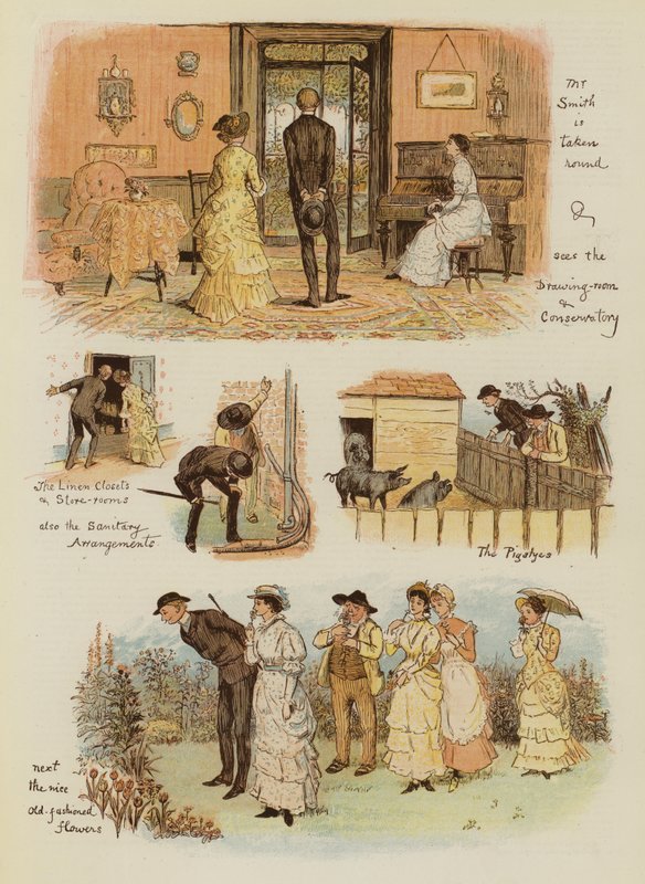 Como Tankerville Smith tomou uma casa de campo (chromolitho) de English School
