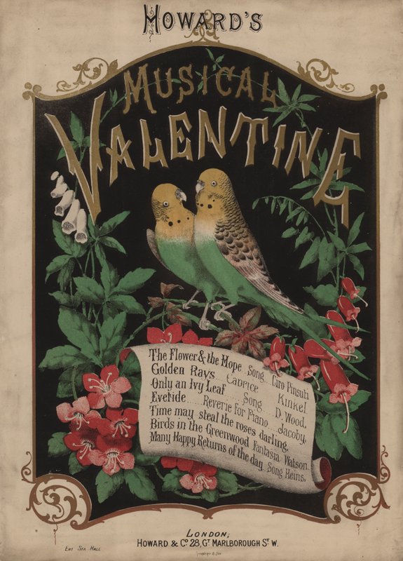 Howards Musical Valentine (litografia a cores) de English School