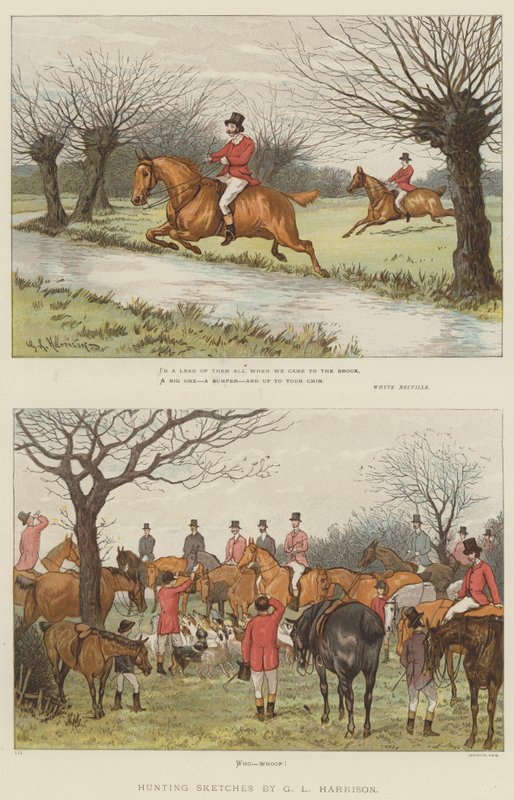 Esboços de caça (chromolitho) de English School