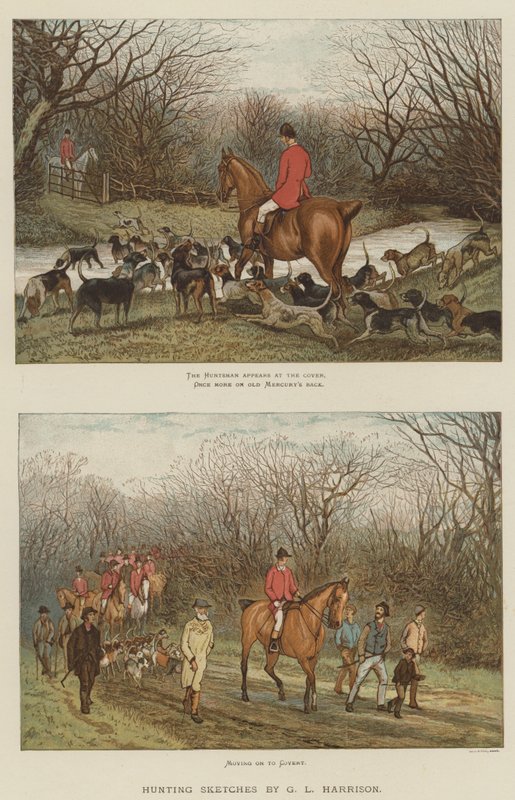 Esboços de caça (chromolitho) de English School