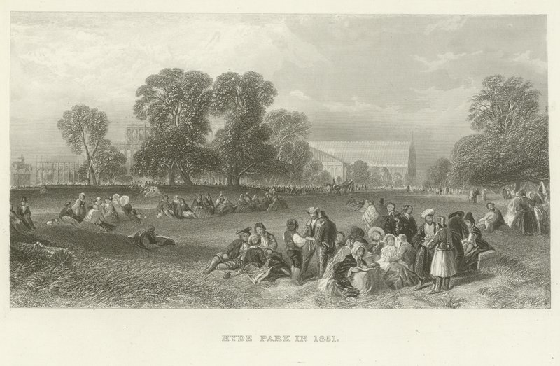 Hyde Park em 1851 de English School