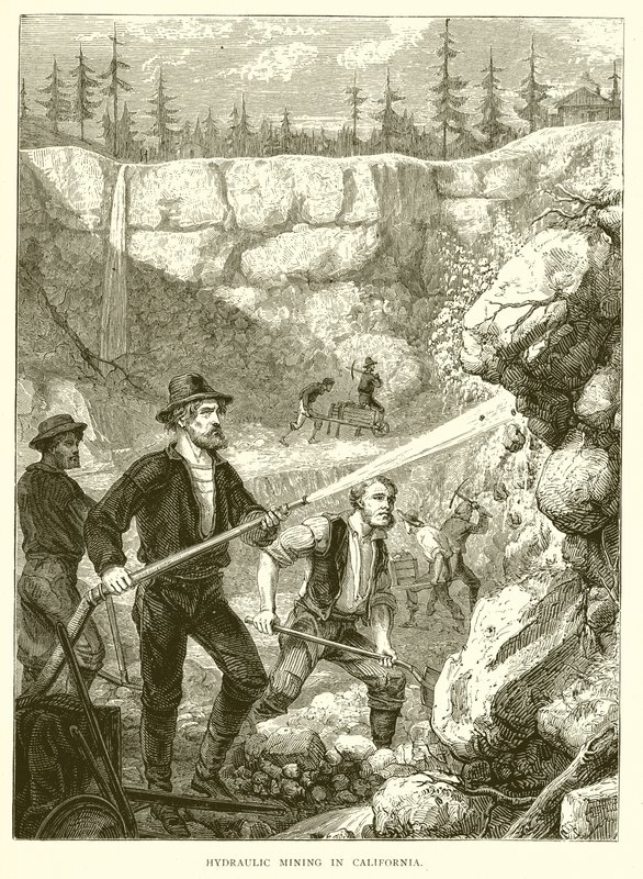 Mineração Hidráulica na Califórnia de English School