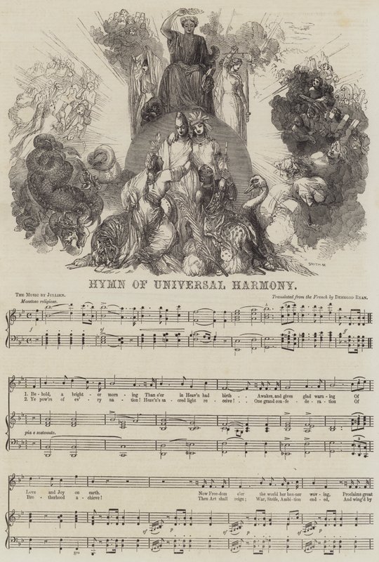 Hino de Harmonia Universal (gravura) de English School