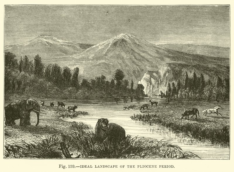 Paisagem Ideal do Período Pliocene de English School