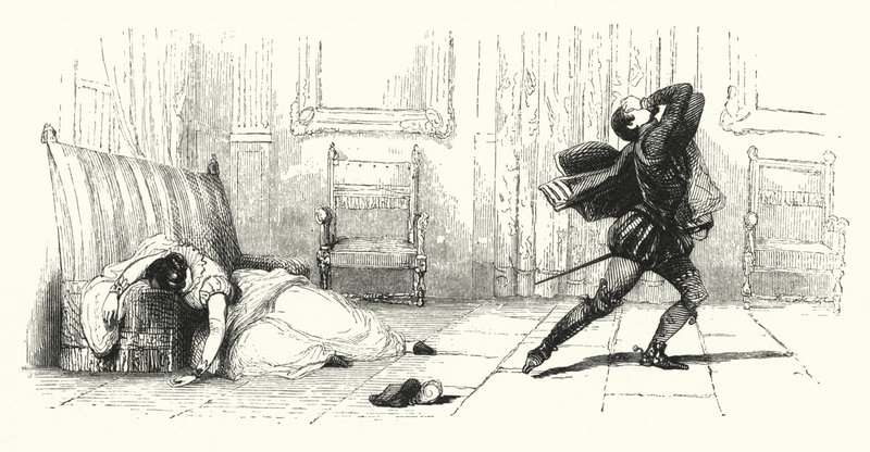Ilustração para Les Huguenots de Giacomo Meyerbeer (gravura) de English School