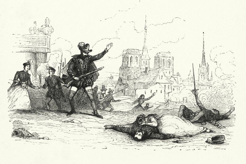 Ilustração para Les Huguenots de Giacomo Meyerbeer (gravura) de English School