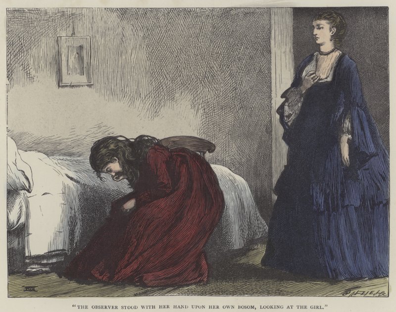 Ilustração para Little Dorrit (gravura colorida) de English School