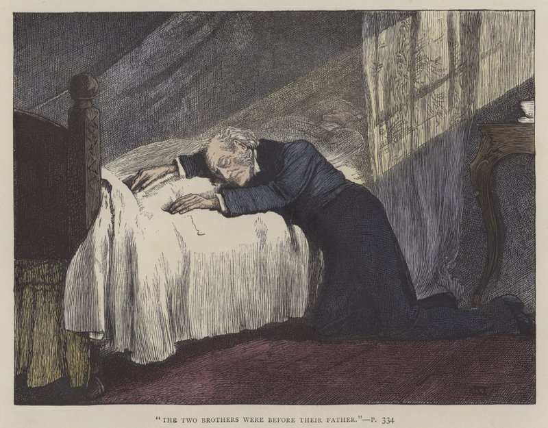 Ilustração para Little Dorrit (gravura colorida) de English School