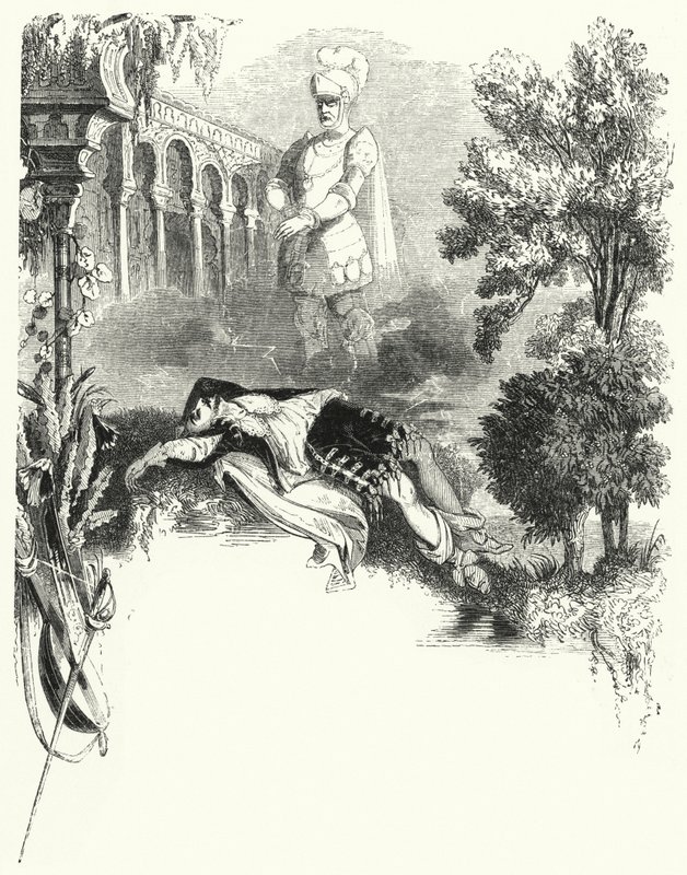 Ilustração para a ópera de Mozart Don Giovanni (gravura) de English School