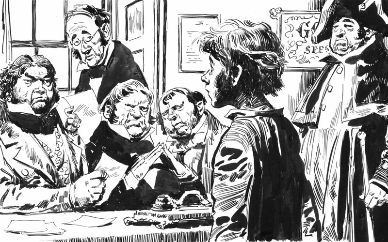 Ilustração para Oliver Twist de Charles Dickens (caneta e tinta) de English School