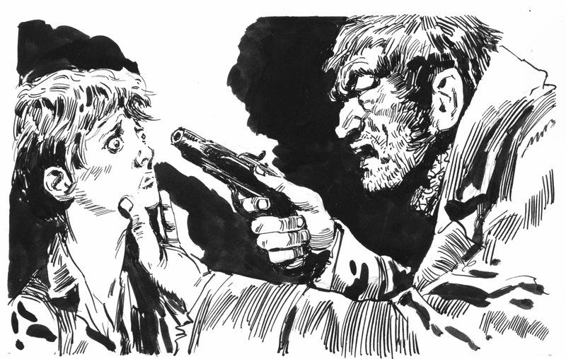 Ilustração para Oliver Twist de Charles Dickens (caneta e tinta) de English School