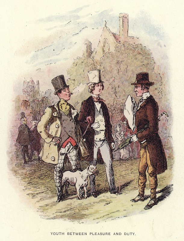 Ilustração para Pendennis por Thackeray de English School