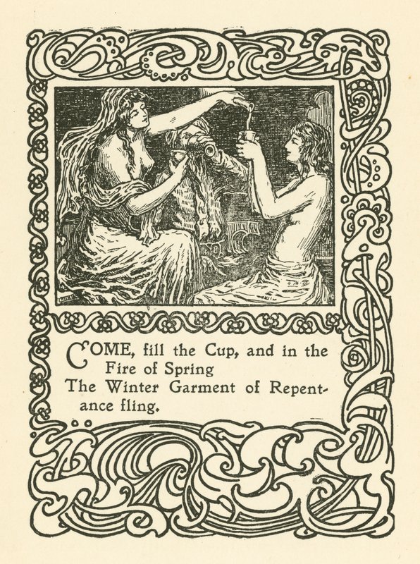 Ilustração para Rubaiyat de Omar Khayyam (litho) de English School