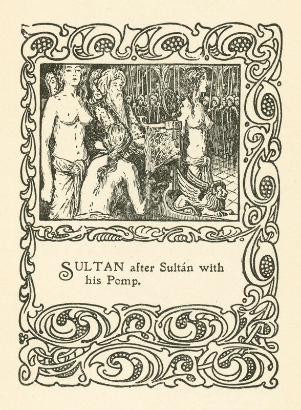 Ilustração para Rubaiyat de Omar Khayyam (litho) de English School