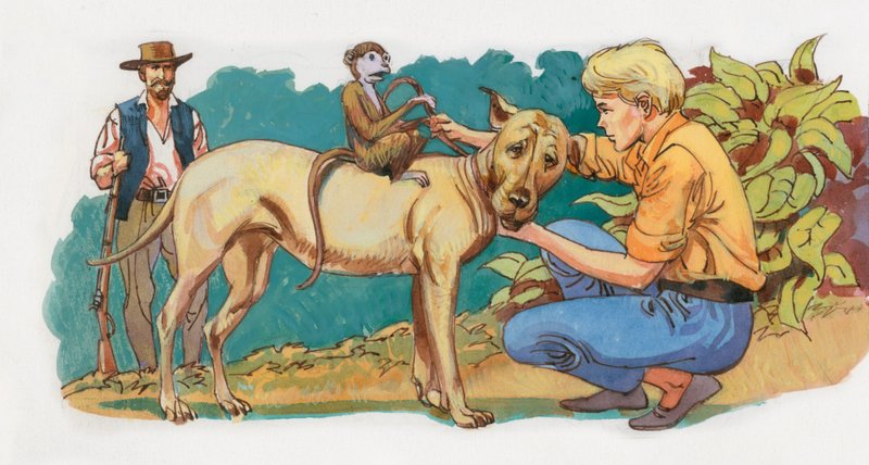 Ilustração para a família suíça Robinson de English School