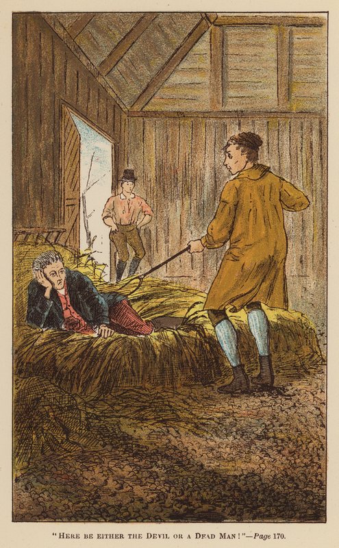 Ilustração para As Aventuras de Roderick Random de Tobias Smollett (litografia a cores) de English School