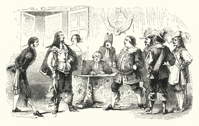 Ilustração para The Barber of Seville de Rossini (gravura) de English School