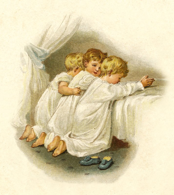 Ilustração para A Vinda do Pai Natal (cor litho) de English School