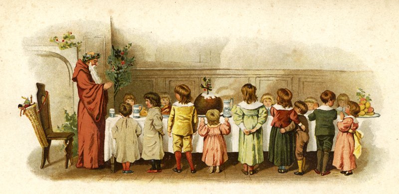 Ilustração para a vinda do pai Natal de English School