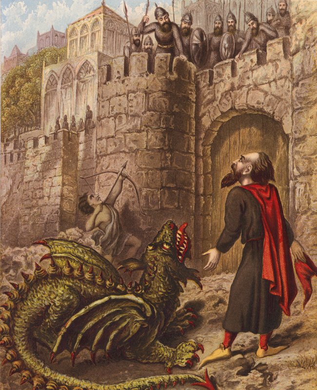 Ilustração para A Guerra Santa de John Bunyan (litografia a cores) de English School