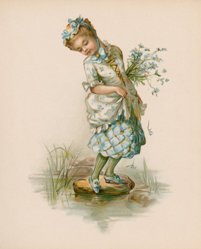 Ilustração para A Linguagem das Flores (chromolitho) de English School