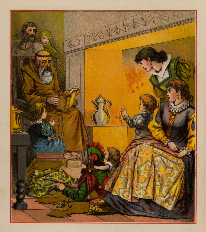 Ilustração para The Merry Ballads of the Olden Time, c 1880 (cor litho) de English School