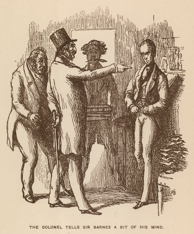 Ilustração para The Newcomes by Thackeray (litho) de English School