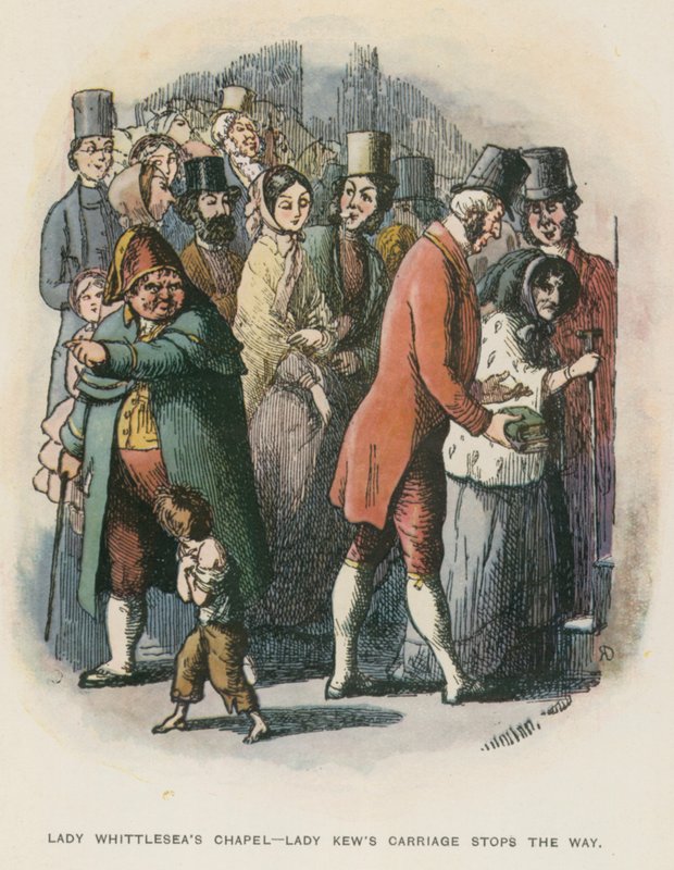 Ilustração para The Newcomes por Thackeray de English School