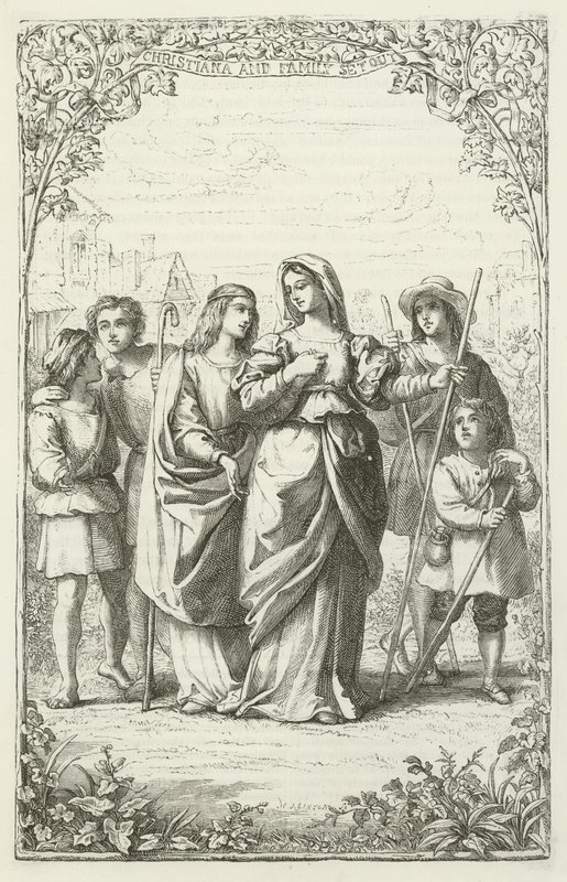 Ilustração para o progresso dos peregrinos por John Bunyan de English School