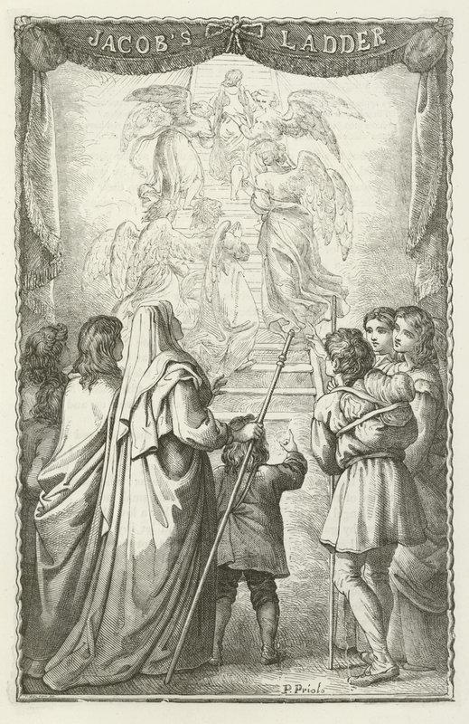 Ilustração para o progresso dos peregrinos por John Bunyan de English School