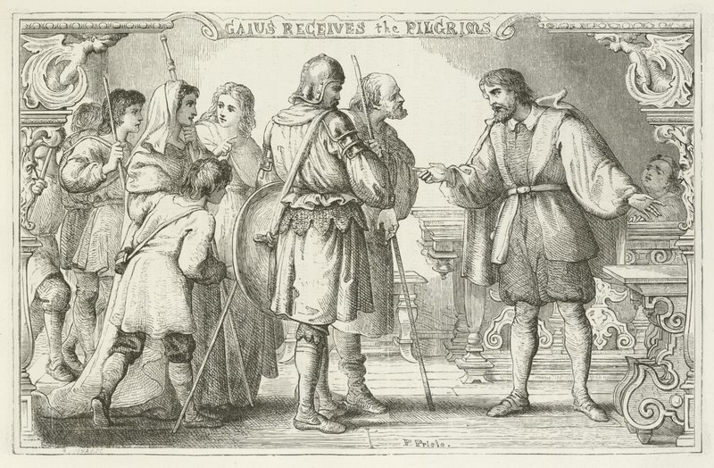 Ilustração para o progresso dos peregrinos por John Bunyan de English School