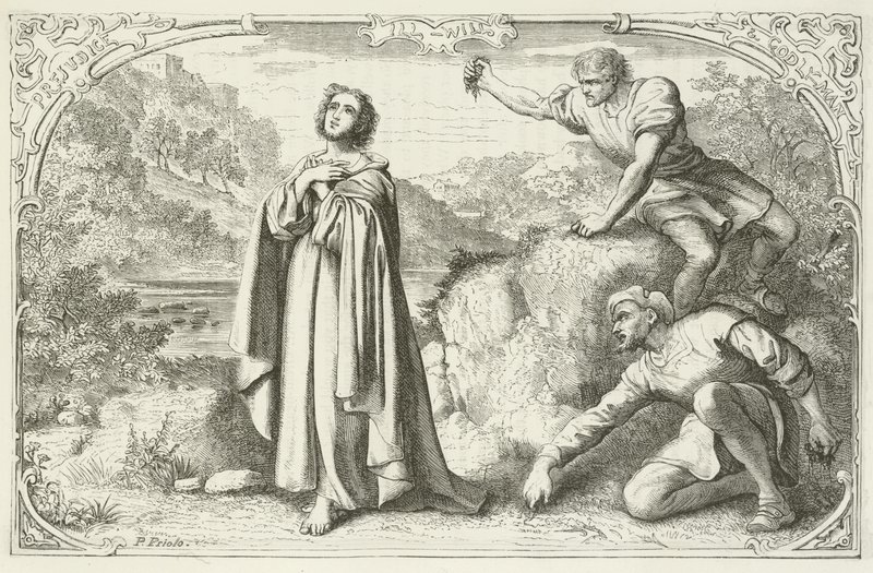 Ilustração para o progresso dos peregrinos por John Bunyan de English School