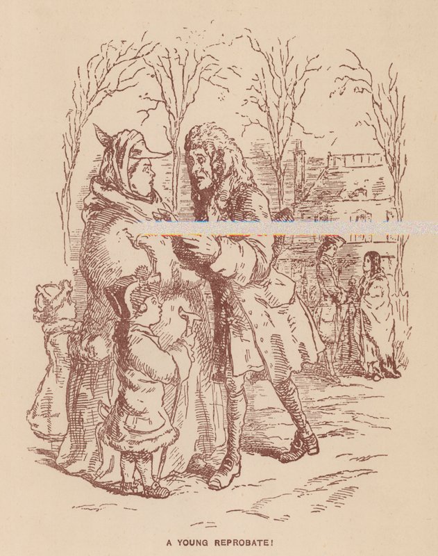 Ilustração para The Virginians by Thackeray (litho) de English School