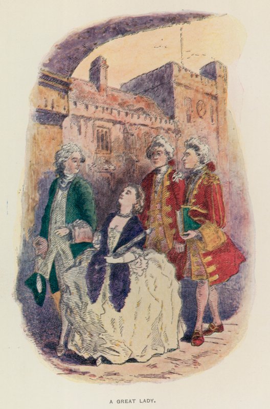 Ilustração para The Virginians de Thackeray (litografia) de English School