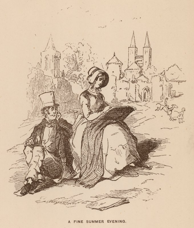 Ilustração para a Vanity Fair de Thackeray (litho) de English School