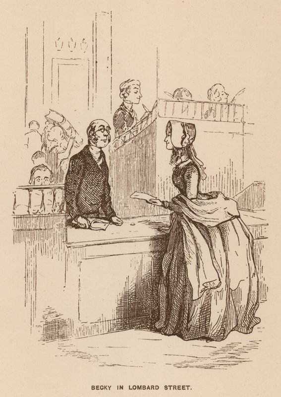 Ilustração para Vanity Fair de Thackeray (litografia) de English School