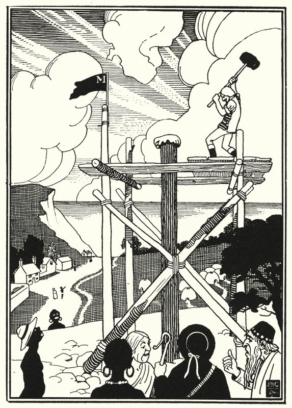Ilustração para as Aventuras do Barão Munchausen (gravura) de English School