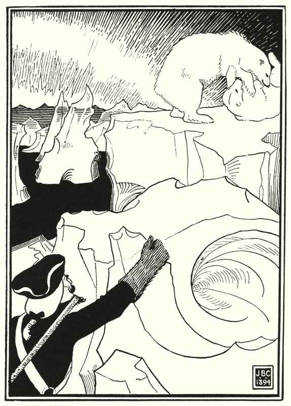 Ilustração para as Aventuras do Barão Munchausen (gravura) de English School
