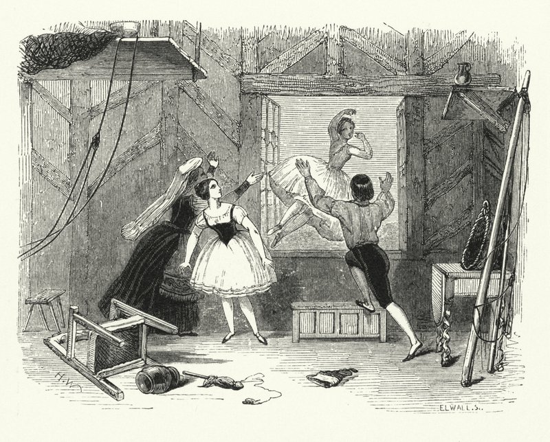Ilustração para o Ballet, Ondine ou The Naiad (gravura) de English School