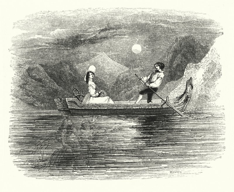 Ilustração para o Ballet, Ondine ou The Naiad (gravura) de English School