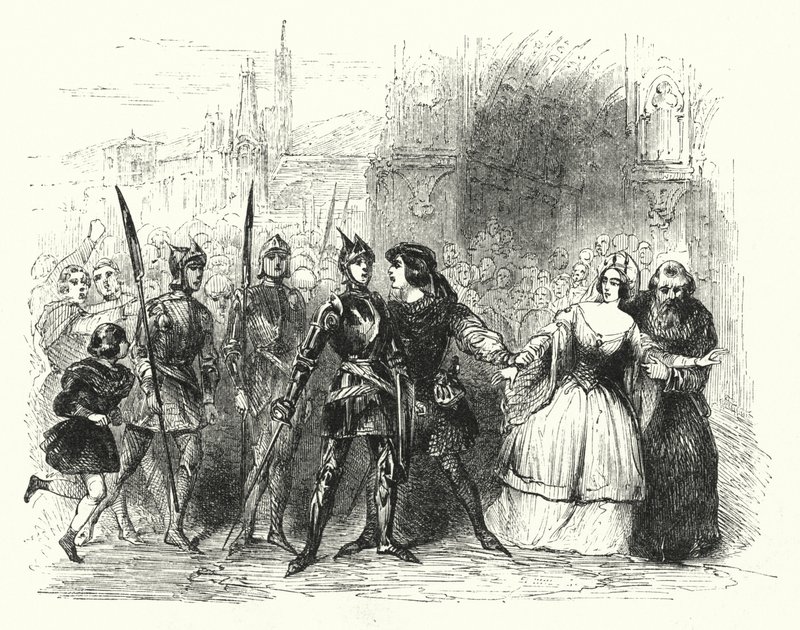 Ilustração para a ópera La Juive de Fromental Halevy (gravura) de English School