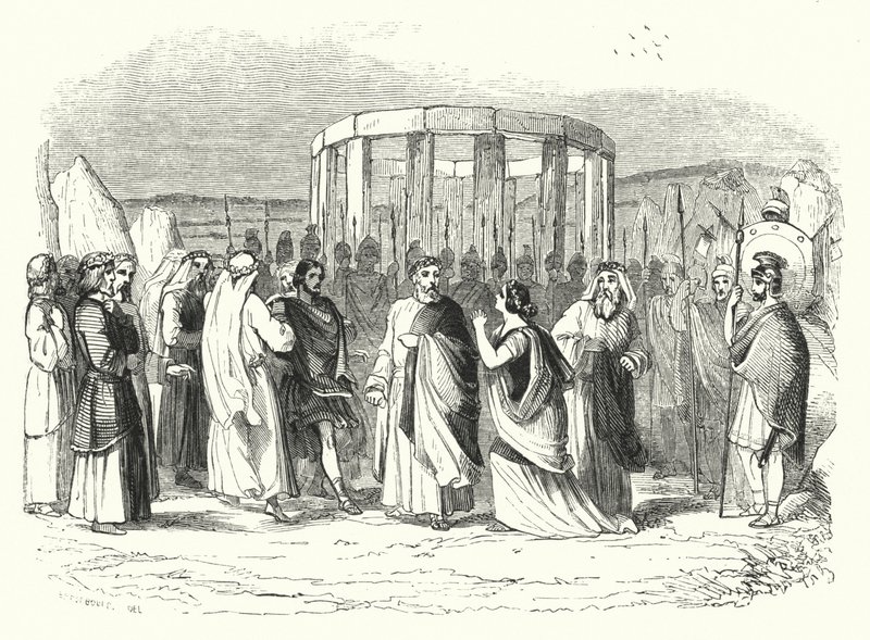 Ilustração para a ópera Norma, de Bellini (gravura) de English School