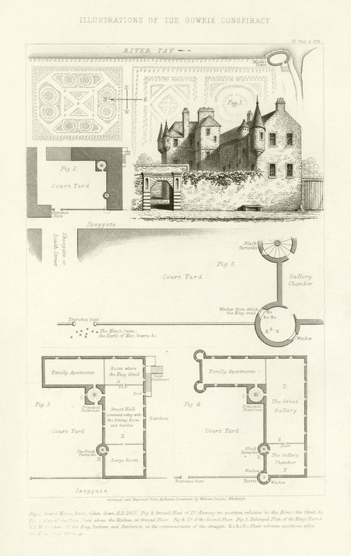 Ilustração da conspiração de Gowrie de English School