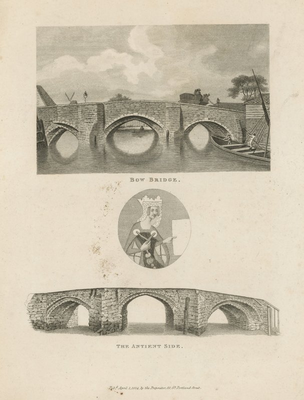 Ilustrações retratando a ponte do arco de English School