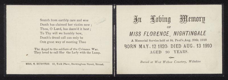 Em Loving Memory of Florence Nightingale de English School
