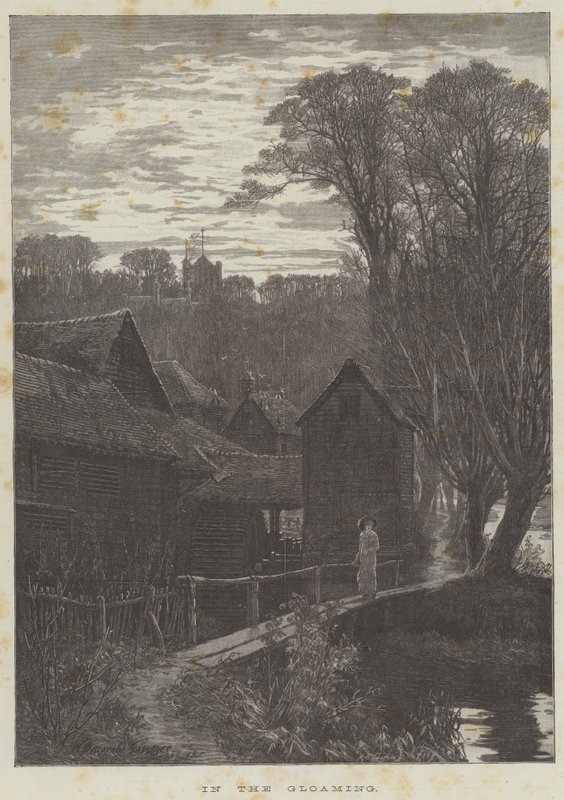 Na Gloaming (gravura) de English School