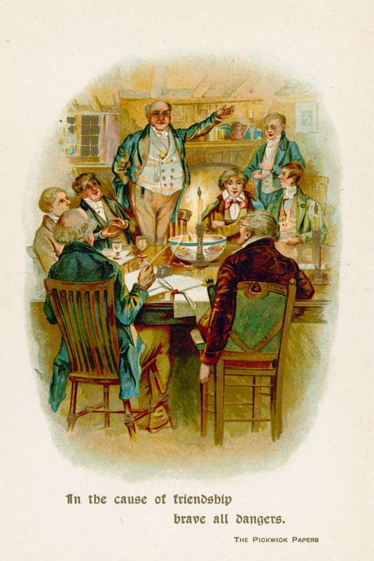 Na causa da amizade corajosa todos os perigos. Os papéis de Pickwick de English School