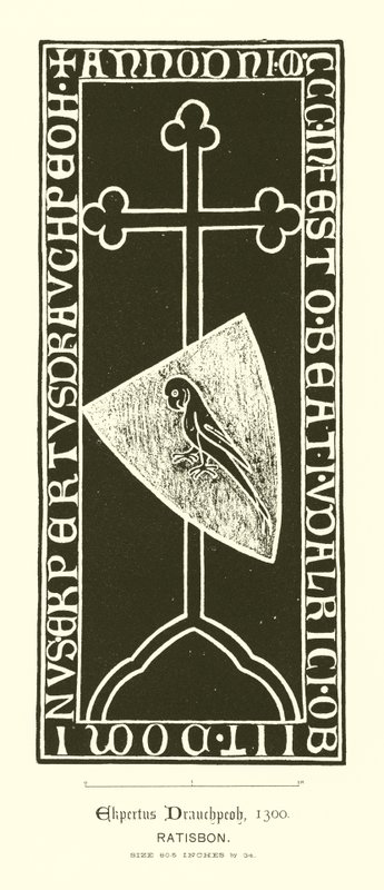 Laje incisada (gravura) de English School