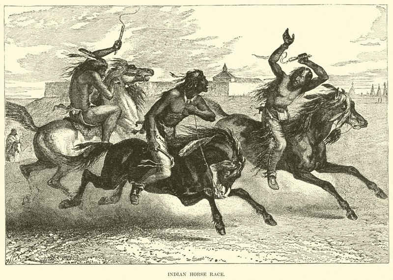 Corrida de cavalos indianos de English School