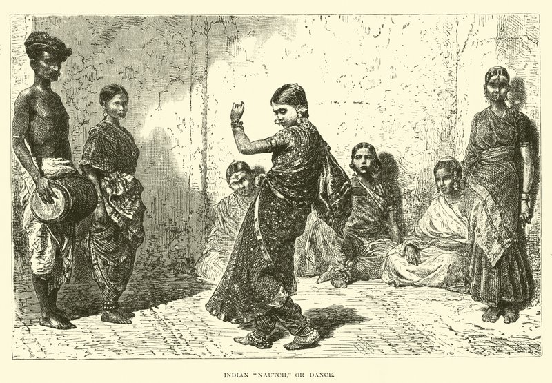 Nautch indiano ou dança de English School